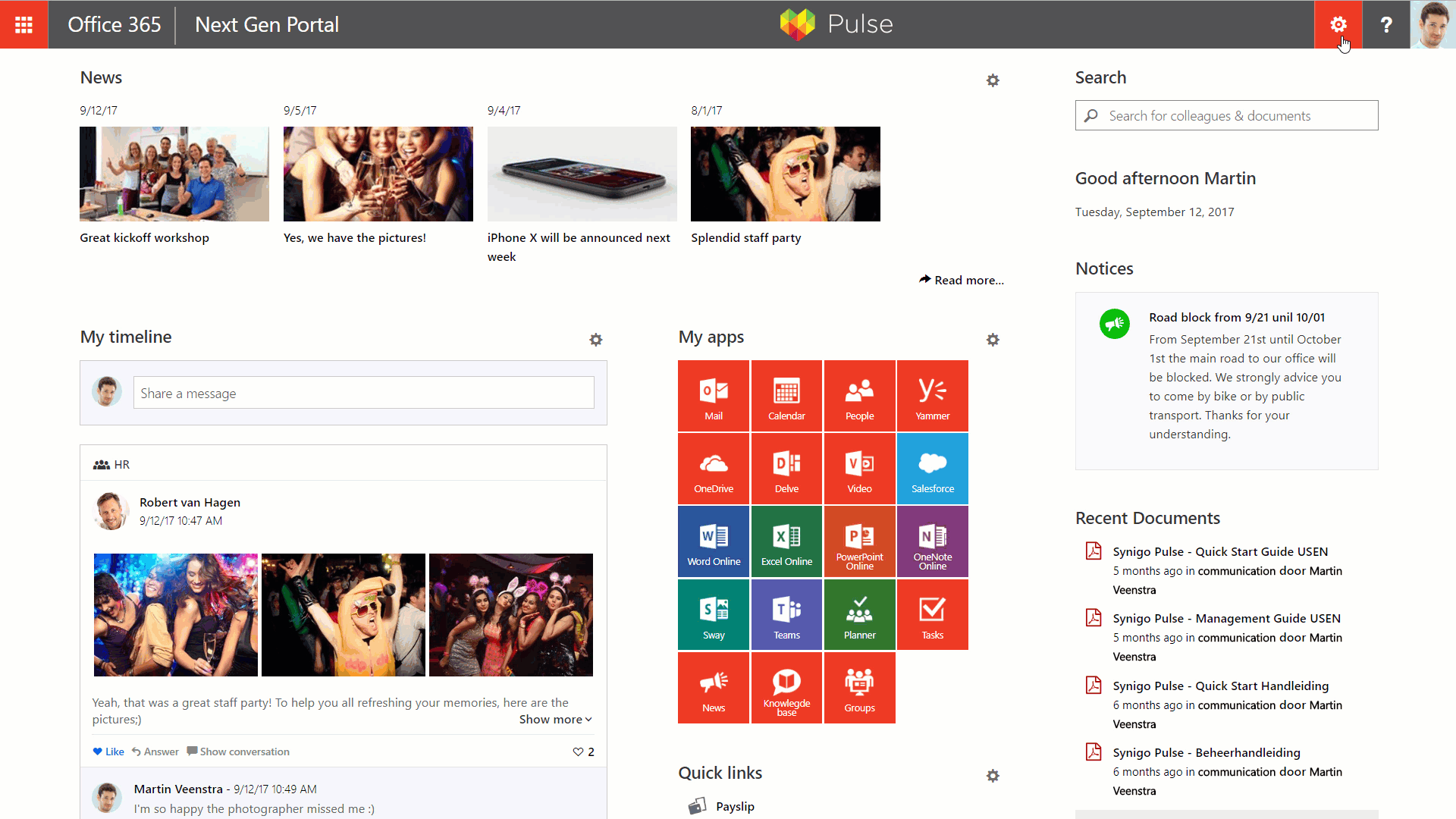 Fully customize your social intranet for Office 365