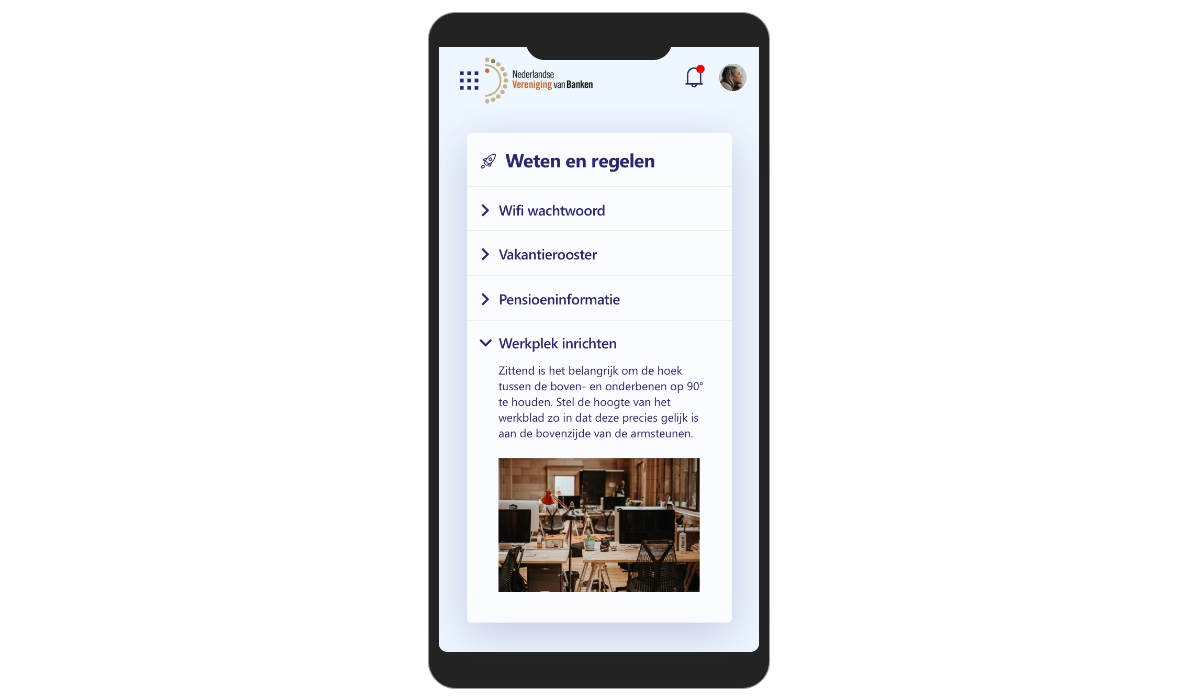 Visuele weergave van de portal van NVB